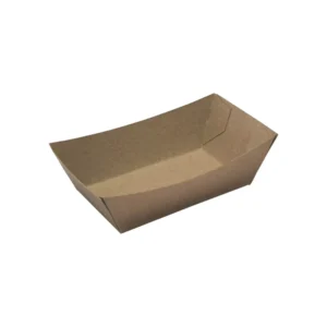 Brown Kraft Paper Boat Tray for Corn Pancake