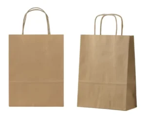 Brown Kraft Paper Delivery and Takeaway Bag with Handle