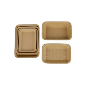 Brown Kraft Paper Disposable Snack Tray Plate
