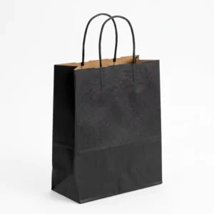 Brown Kraft Paper Food Carrier Bags with Handles for Restaurant Takeout, Custom Logo