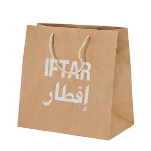 Brown Kraft Paper Food Delivery Takeout Bags with Sturdy Handles for Restaurants and Cafes