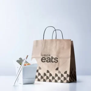Brown Kraft Paper Food Takeaway Bag