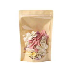Brown Kraft Stand up Pouch Bags With One Side Clear Window Resealable Bags Zip Lock Paper Food Packaging Pouches