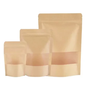 Brown Paper Bags with Window for Cookies and Coffee