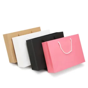 Brown Shopping Paper Bag Fashion Design Kraft Gift Paper Bag