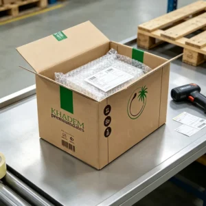 Brown and White Corrugated Kraft Paper Shipping Boxes for Express Delivery