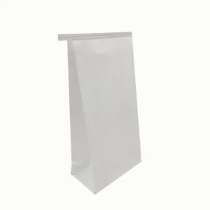 Brown and White Food-Grade Kraft Paper Bag, 25 kg, With Handles and Oil-Proof Finish