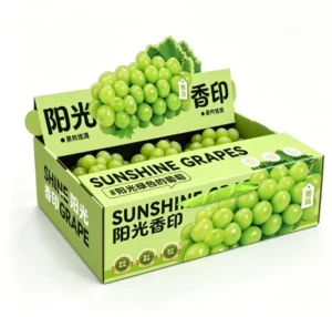 Bulk Fruit Transport Paper Box for Fresh Peach Apple Pear, Sturdy Express Logistics Carton, Custom Logo and Size
