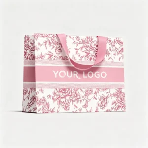 Bulk Supply Recyclable Shopping Tote Bag Concealed Inner Belt Satin Handle 190-230gsm White Card Screen Printed Hand Length