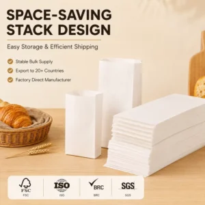 Burger Sandwich Takeout Delivery Bag Universal Heavyweight Eco Friendly Recyclable Grease Proof Paper Bag