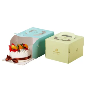 Cake Box with Carry Handle Paper Cake Box 12 X 12 X 6 Inch