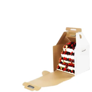 Cake Boxes High Quality Corrugated Board Recyclable Environmentally Friendly With Transparent Lid