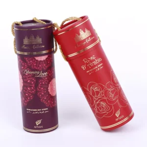 Car Perfume Bottle Cylinder Paper Tube Box for Arabic Perfume Packaging with Rope