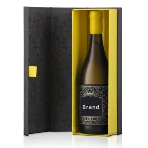 Cardboard Champagne and Red Wine Bottle Presentation Box, Foldable