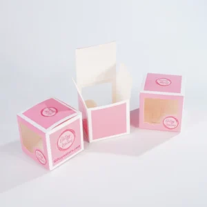 Cardboard Cosmetic Gift Box with Transparent Display Window