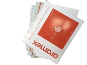 Cardboard Courier Envelope with Document Pouch