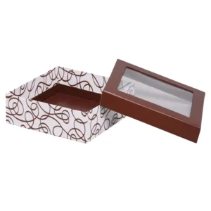 Cardboard Gift Box with Clear Window for Chocolate, Candy, and Snacks