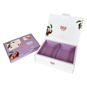 Cardboard Packaging Box with Insert for Tea and Coffee Gift Packaging with Soft Touch Film