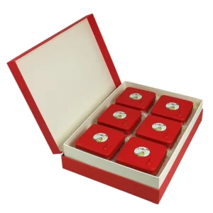 Cardboard Paper Red Chinese Tea Gift Box