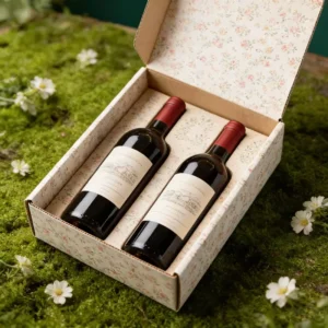 Cardboard Wine Bottle Mailer Shipping Box with Insert