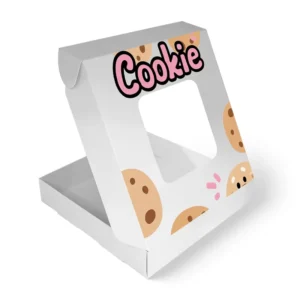Cardstock Paper Box with Transparent Window for Biscuit Packaging