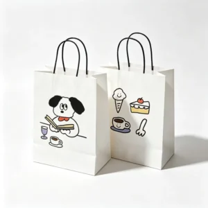 Cartoon Bakery Paper Carry Bags for Bread, Scones, Cookies and Takeaway