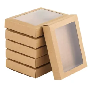 Cellophane Tape Window Corrugated Paper Gift Box