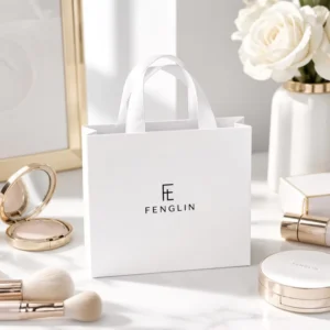 Certified Factory Custom White Card Paper Bag Gift Carry Bag Wedding Favor Paper Bag with Lamination Hot Stamping
