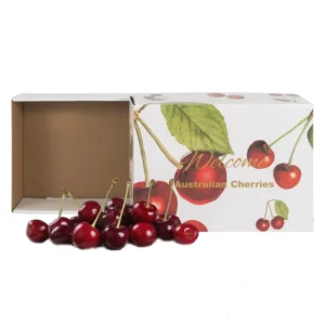 Cherry Fruit Packaging Box, 5-Ply Corrugated Cardboard with Lid