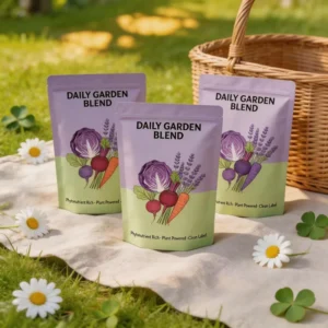 Child Resistant Ziplock Plastic Standup Pouch Food Grade Packaging for Baby Vegetable Powder Custom Printed