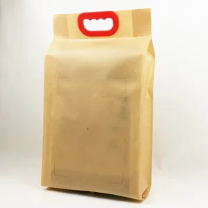 China Supplier 10KG Plain Kraft Paper Side Gusset Bag for Fertilizer, Rice, and Wheat Flour Packaging