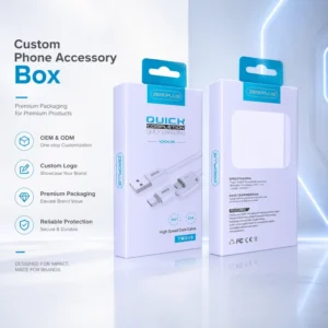 China Suppliers Custom Hanging-Tab Packaging Paper Box for Earphones and Phone Accessories