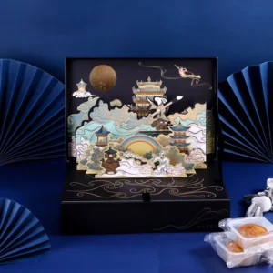 Chinese Festival Moon Cake Box Custom Moon Cake Packaging Box Candy Mooncakes Cardboard Gift Packaging Box With Insert