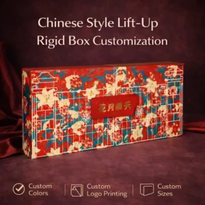 Chinese Style Lift-Up Box Packaging for Mooncakes, Gifts, and Apparel