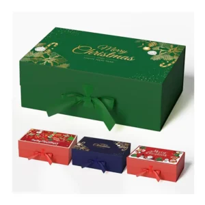Christmas Foldable Paper Gift Box with Custom Logo