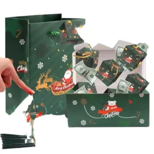 Christmas Surprise Exploding Gift Box DIY Folding Red Santa Bouncing Envelope Handmade Cardboard Rectangular Xmas New