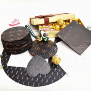 Circular Biodegradable Eco-Friendly Food Grade Greaseproof Heat Resistant Paper Cushioning Pad for Chocolate Biscuit Packaging