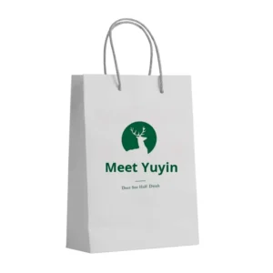 Classic Coffee Milk Tea Kraft Paper Disposable Eco Friendly Catering Takeaway Bag with Color Printing Logo and Handbag Design