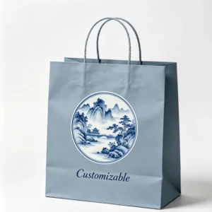 Classic-style Logo-printed High-quality White Cardstock Carry Bags Designed Specifically for Premium Gift Packaging