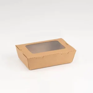 Clear Window Lid Food-Grade Kraft Paper Box for Sweets, Biscuits, Donuts, and Treats