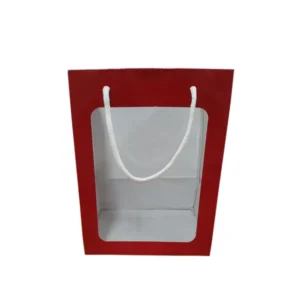 Coated Paper Bag with Clear Window, Custom Size