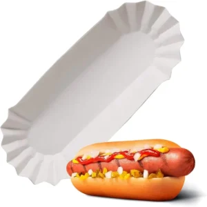 Coated Paper Tray for Serving Food and Snacks