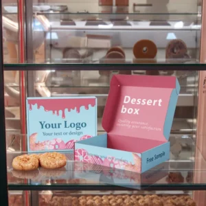 Coated White Craft Small Cardboard Donut Box with Double-Sided Resin Coating