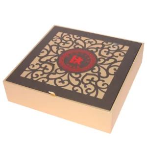 Coffee Color Custom Cardboard Paper Tea Gift Box Matt Lamination Embossing Sponge Liner Magnetic Closure Rigid Box