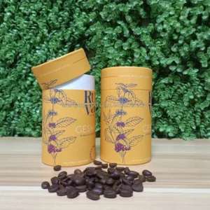 Coffee Custom Printed Biodegradable Cylinder Paper Tea Canister Gift Tube Packaging for Loose Tea