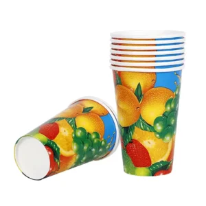 Cold Drinking Paper Cup With Lid Paper Coffee Cups With Lids and Sleeve 12 oz