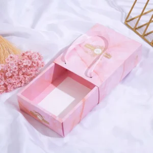 Color-Printed Thickened Recyclable White Cardboard Folding Drawer Box for Cosmetics and Jewelry