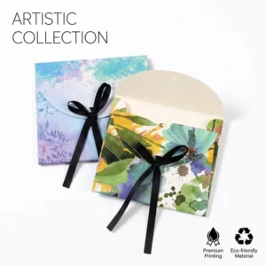 Colored Cardboard Envelope-Style Folding Gift Box for Socks Handkerchiefs and Invitation Cards