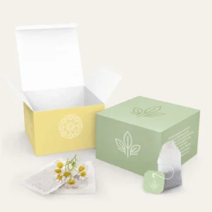 Colorful Art Paper Tea Packaging Box With Matt Lamination Eco-Friendly Recycled Materials Customizable