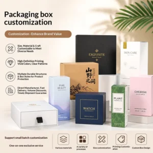 Colorful Foldable Paper Packaging Box Stamping Design Matt Lamination Embossing for Cosmetic Perfume